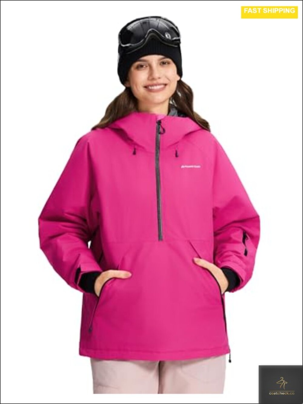 Women's Waterproof Ski Jacket Insulated Snowboard Anorak Windproof Pullover